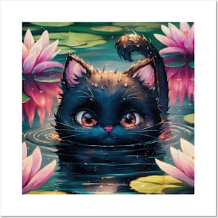 Cat Monet: Artistry beneath the waves. Posters and Art